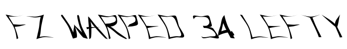 FZ WARPED 34 LEFTY Font Image