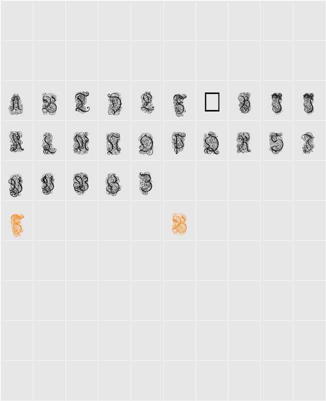 Nardis Character Map
