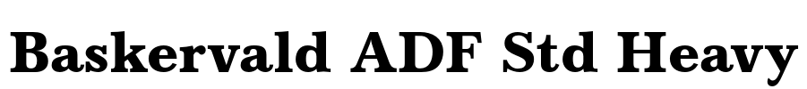 Baskervald ADF Std Heavy Font Image
