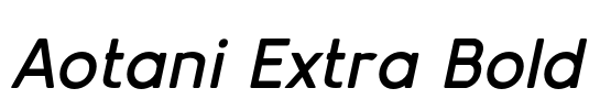 Aotani Extra Bold Font Image