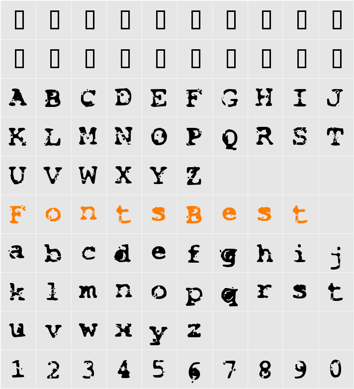 JI-Iolite Character Map