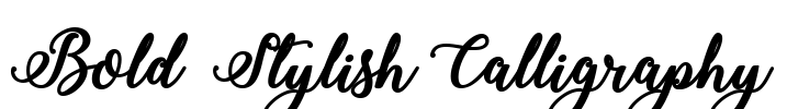 Bold  Stylish Calligraphy