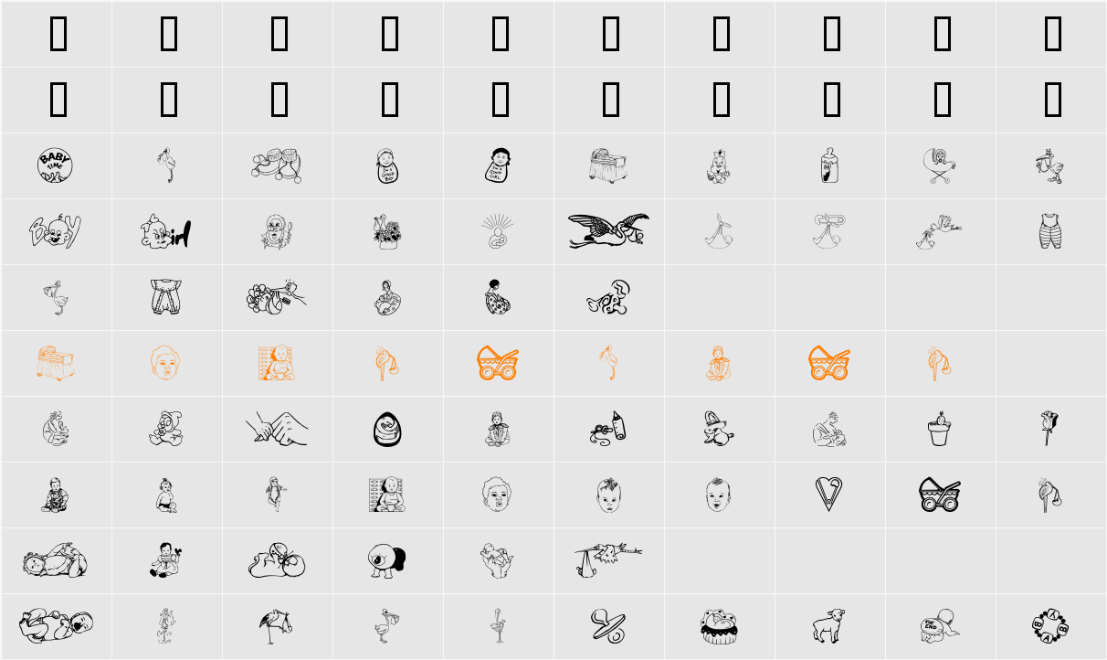 Baby Time Character Map