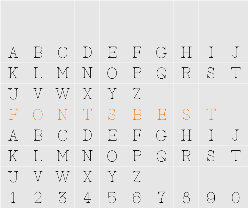 AC Big Serif One Character Map