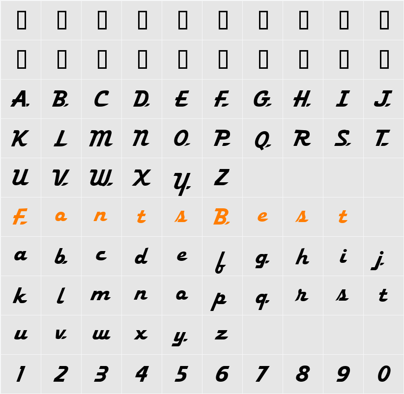 Fleet  Character Map