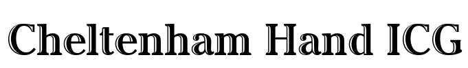 Cheltenham Hand ICG Font Image