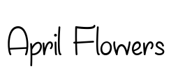 April Flowers Font Image