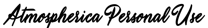 Atmospherica Personal Use Font Image