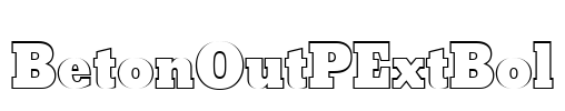 BetonOutPExtBol Font Image