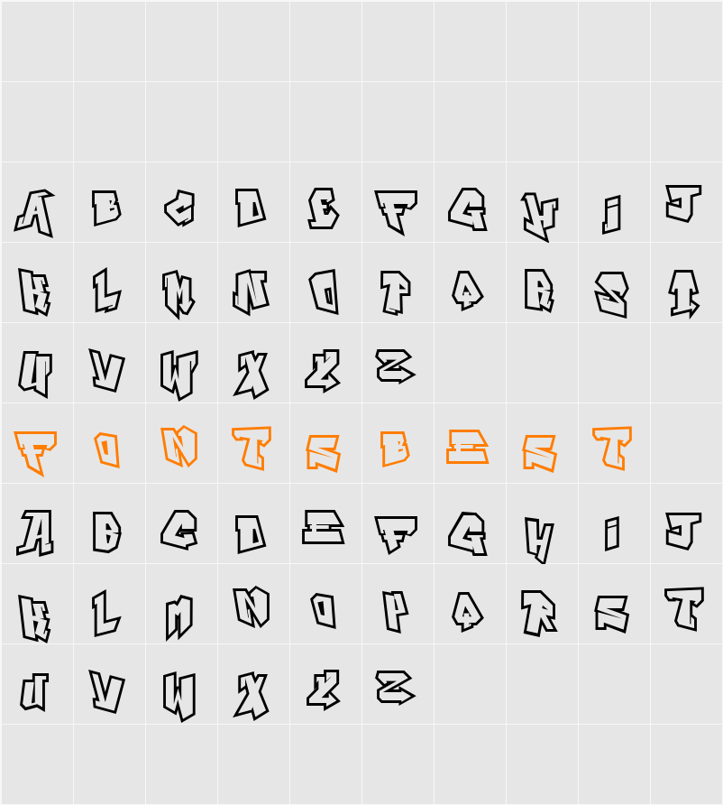 Alphabet City Character Map