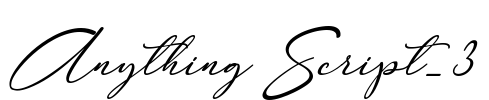 Anything Script_3 Font Image
