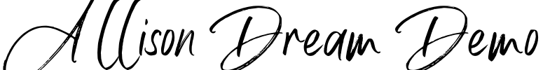 Allison Dream Demo Font Image