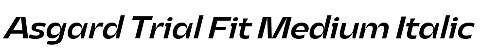 Asgard Trial Fit Medium Italic Font Image