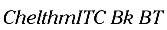 ChelthmITC Bk BT Font Image