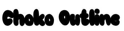 Choko Outline Font Image