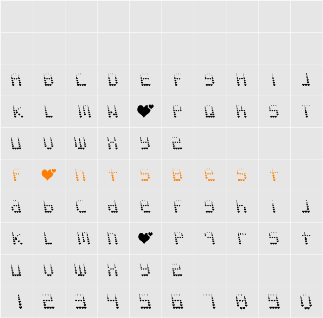 NAUJOKSLOVE Character Map