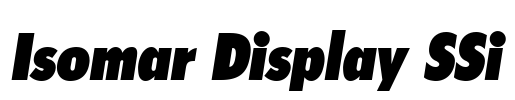 Isomar Display SSi Font Image