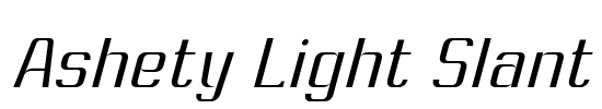 Ashety Light Slant Font Image