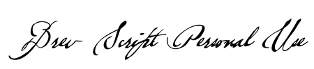 Brev Script Personal Use Font Image