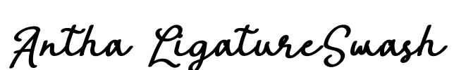 Antha LigatureSwash Font Image