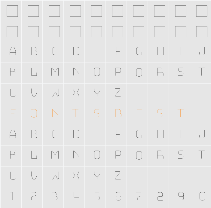 Bungee Layers Inline Character Map