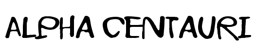 Alpha Centauri Font Image