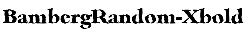 BambergRandom-Xbold Font Image