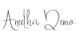 Aneetha Demo Font Image
