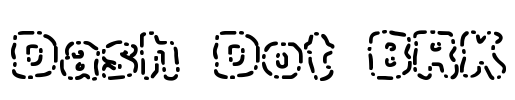 Dash Dot BRK Font Image