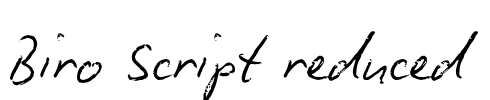 Biro Script reduced Font Image