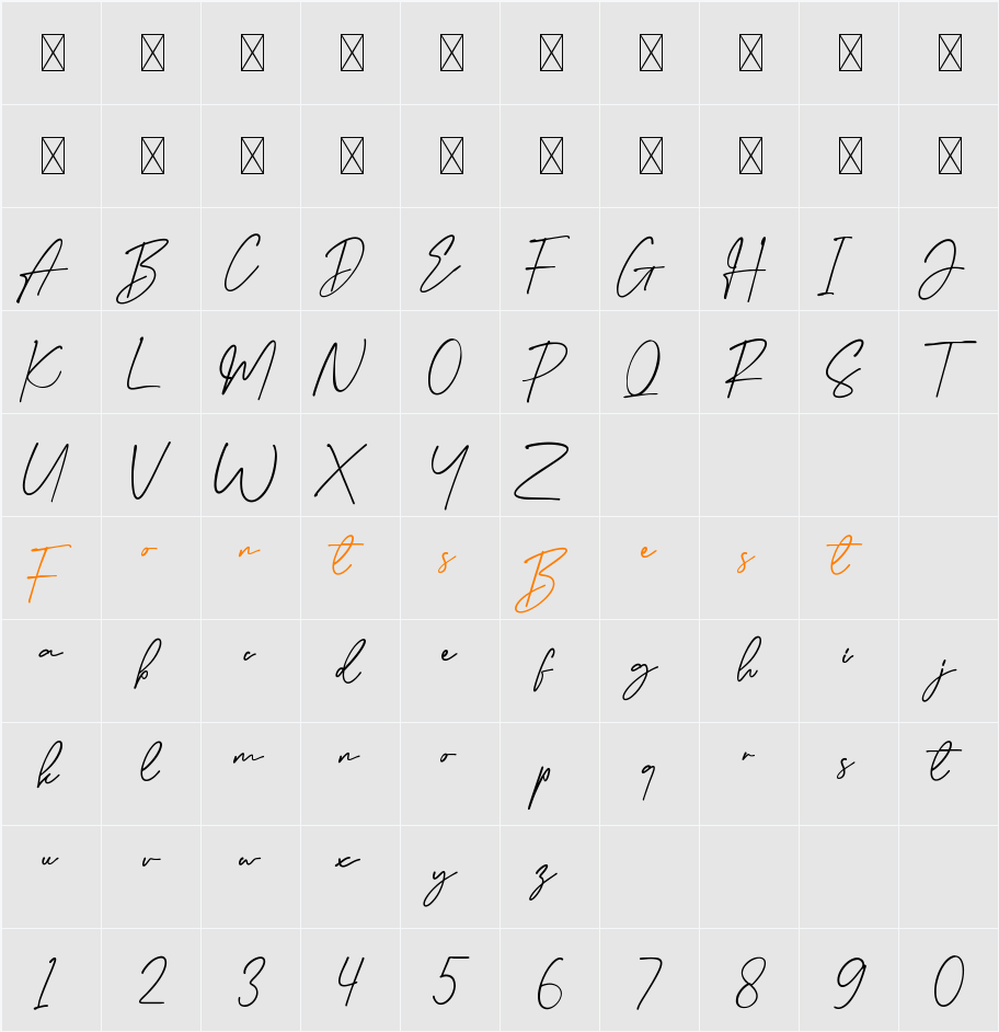 Bellarosta Character Map