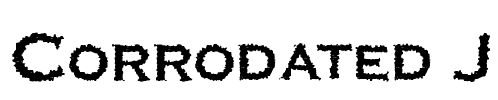 Corrodated J Font Image