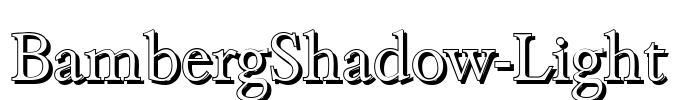 BambergShadow-Light Font Image