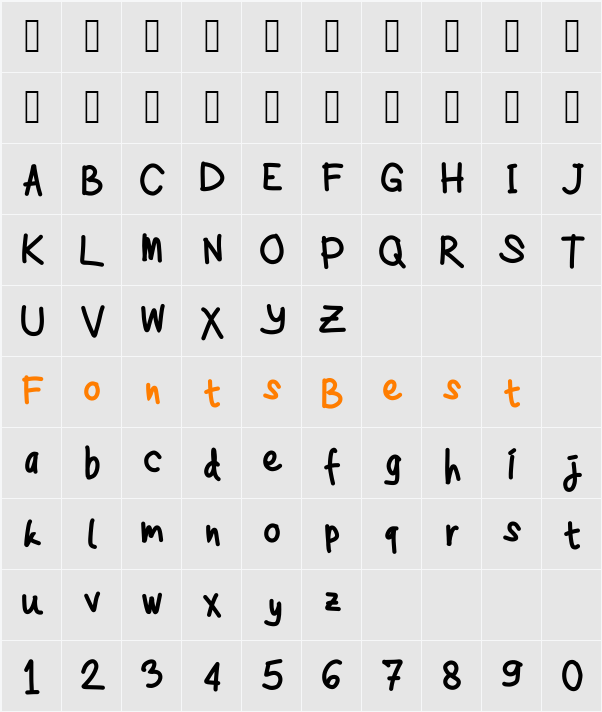 Anne Character Map