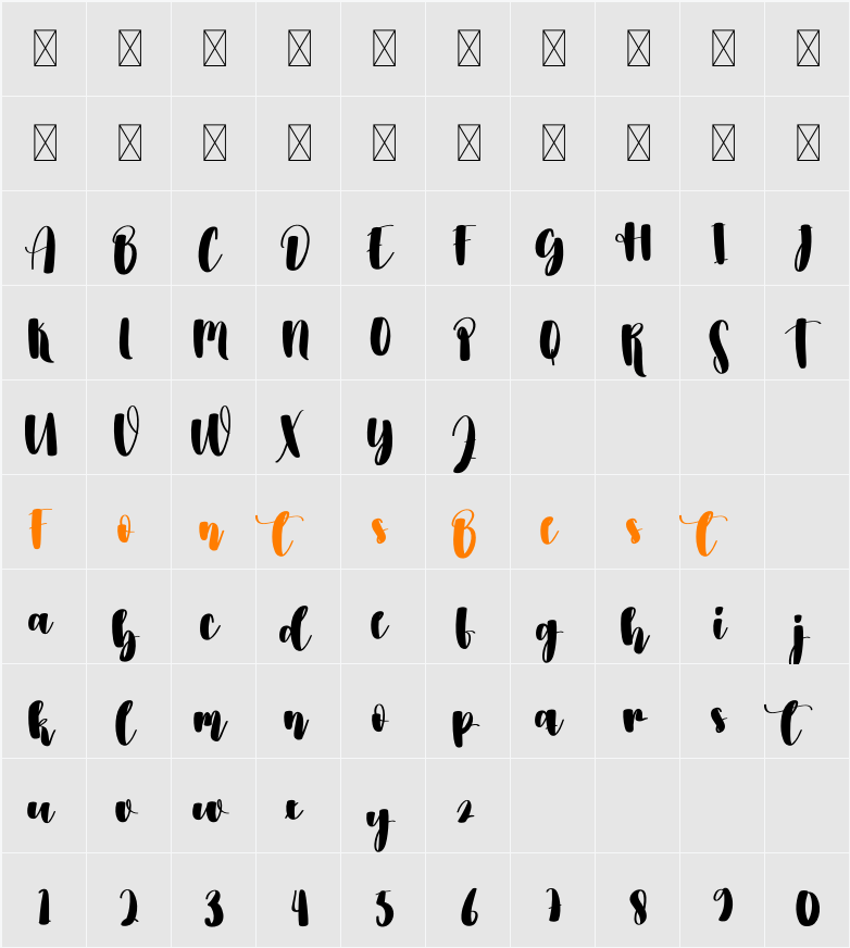 Autography Character Map