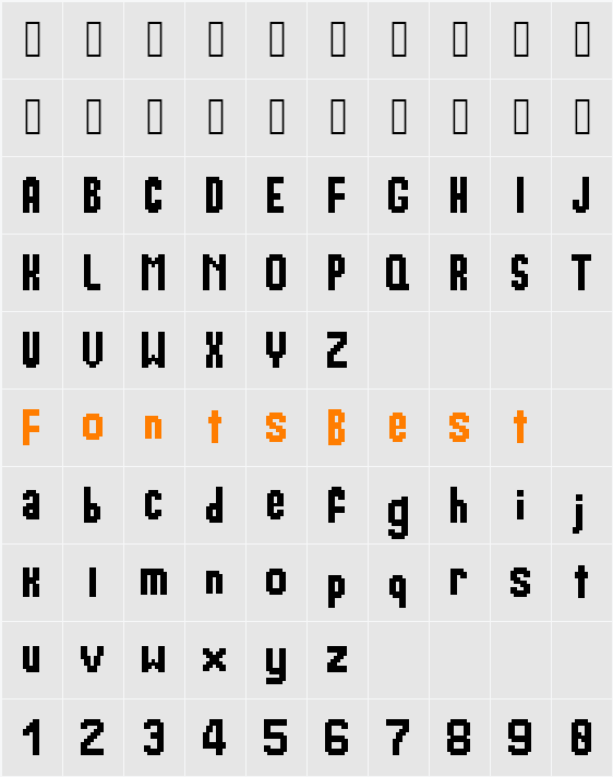 BitPap Character Map