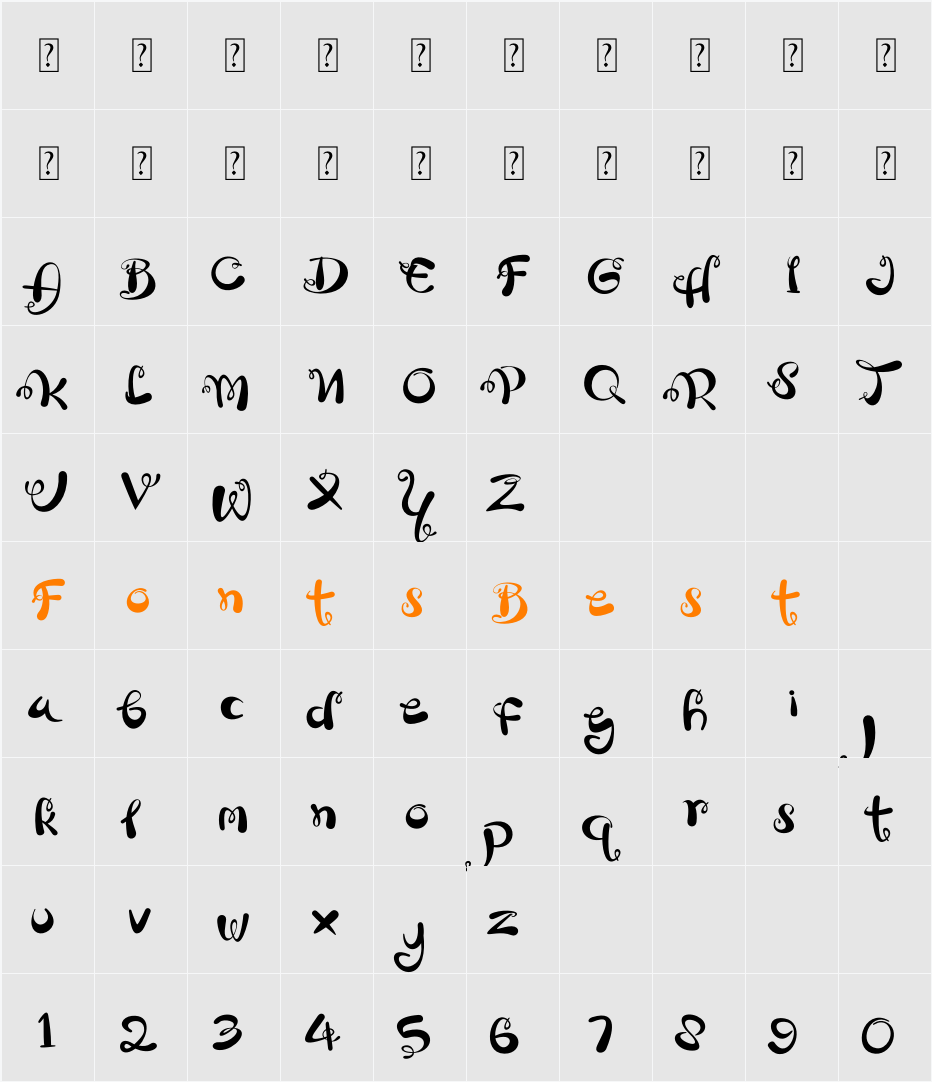 Arifany Character Map