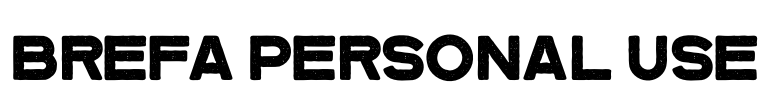 Brefa Personal Use Font Image