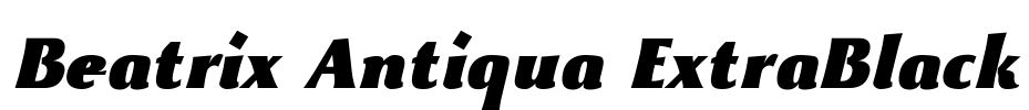 Beatrix Antiqua ExtraBlack Font Image