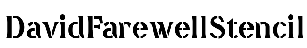 DavidFarewellStencil Font Image