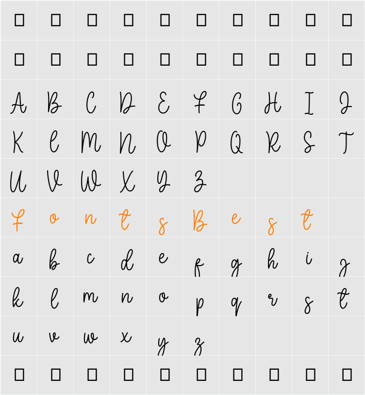 Beloved - Demo Character Map