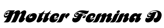 Motter Femina D Font Image