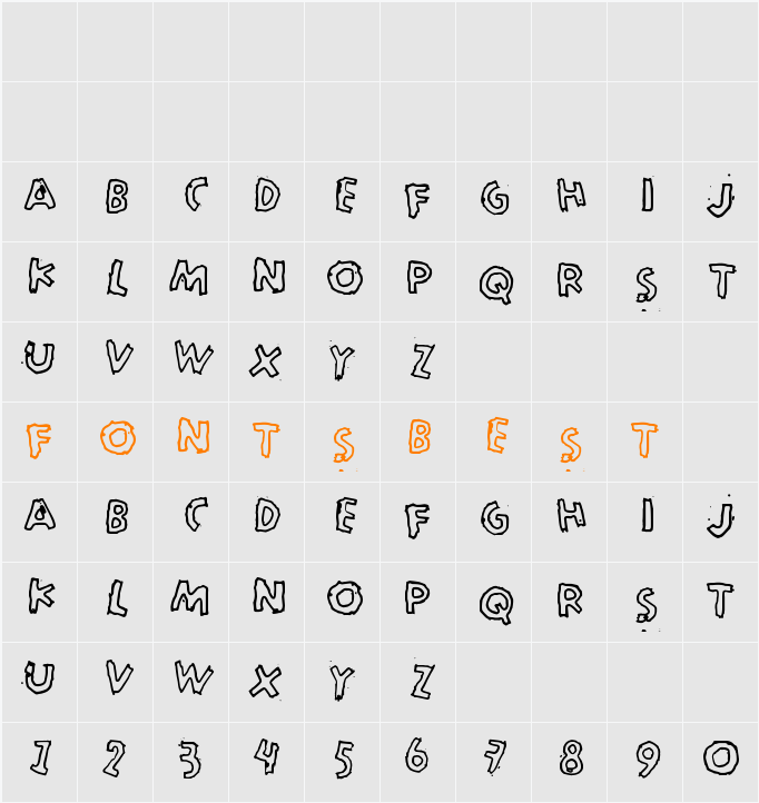 Merkurius Character Map