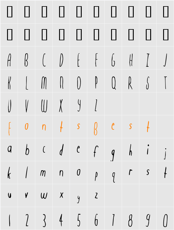 Mondo Character Map