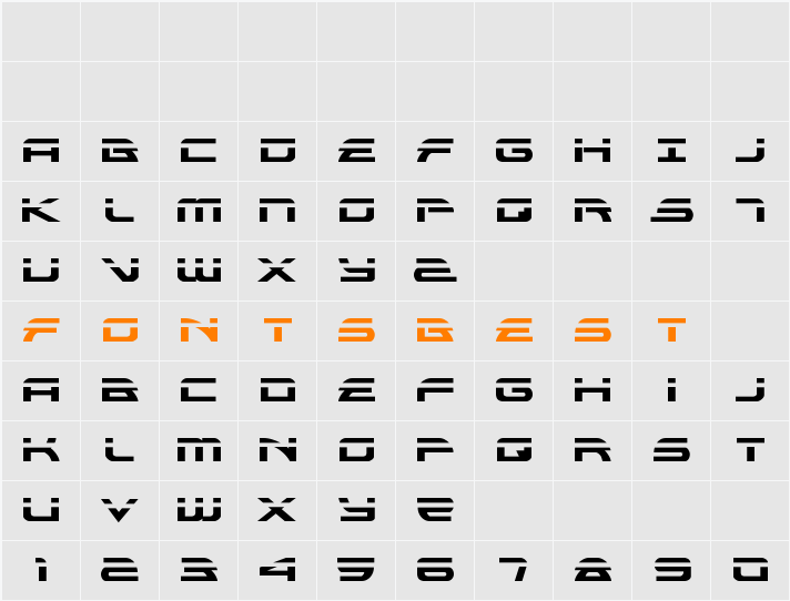 Alexis Laser Character Map