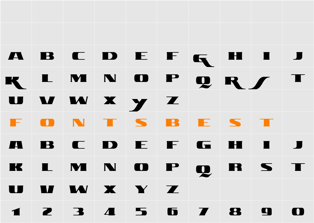 Ascardi Sans Character Map
