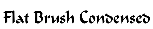 Flat Brush Condensed Font Image
