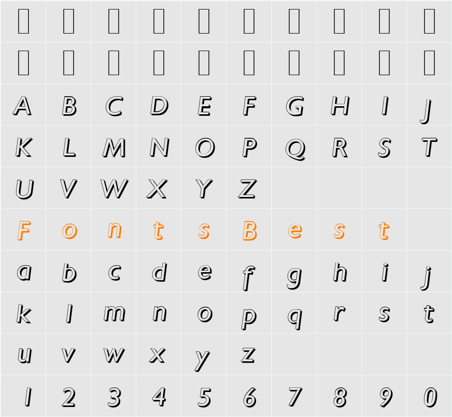ChantillyShadow Character Map