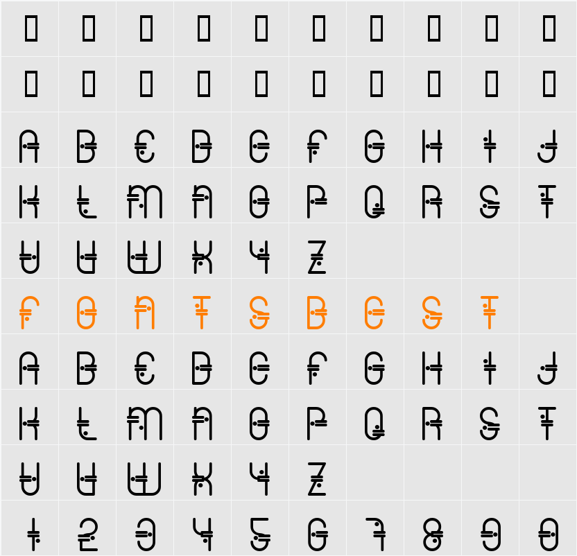 JI-Loupes Character Map