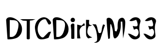 DTCDirtyM33 Font Image